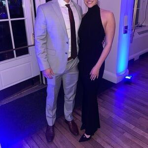 Norma Kamali Black Halter Dress/Gown